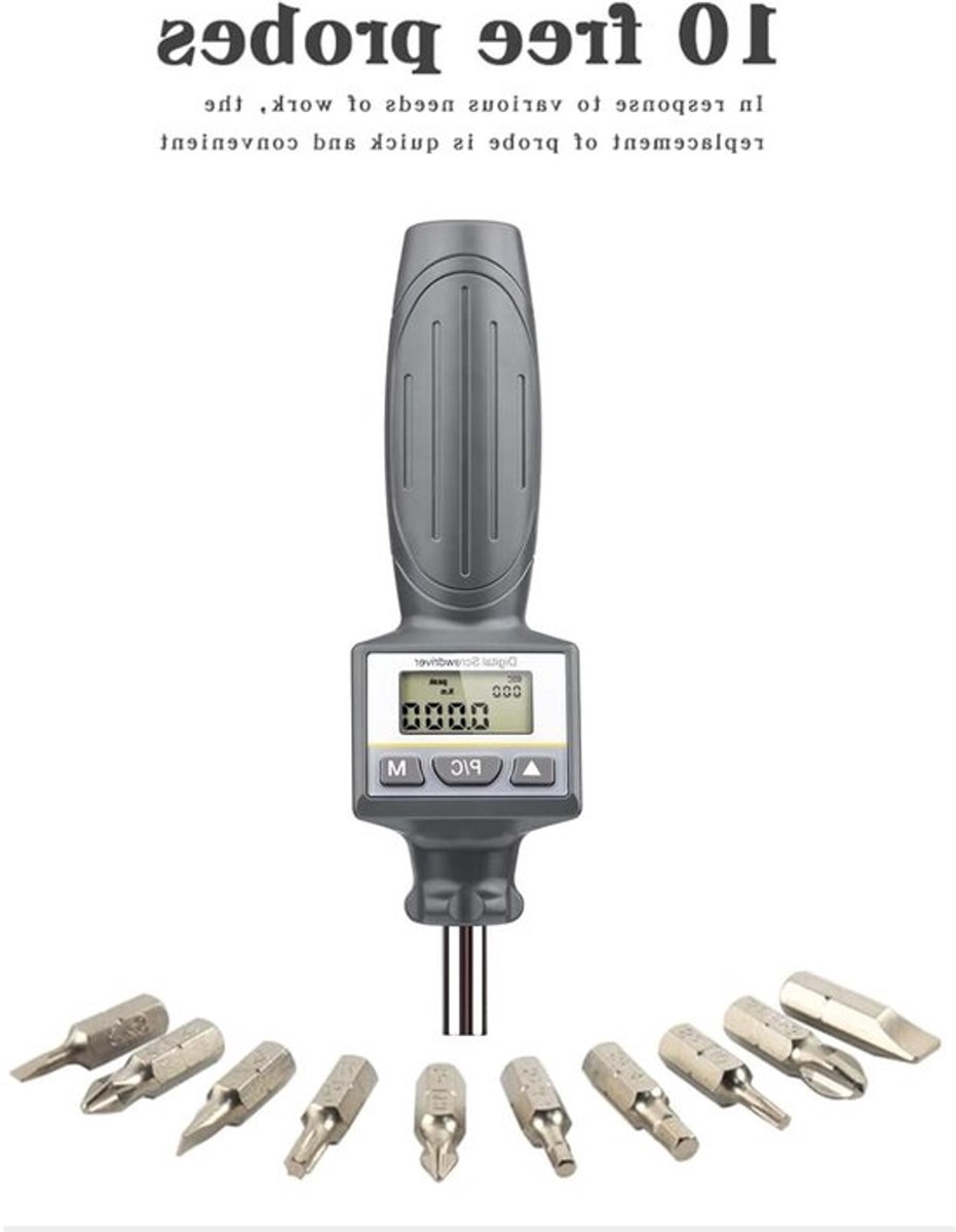 Precisie koppel schroevendraaier 1.6-8 Nm met LCD-display, 10 bits en ± 2% nauwkeurigheid voor professioneel gebruik en klussen