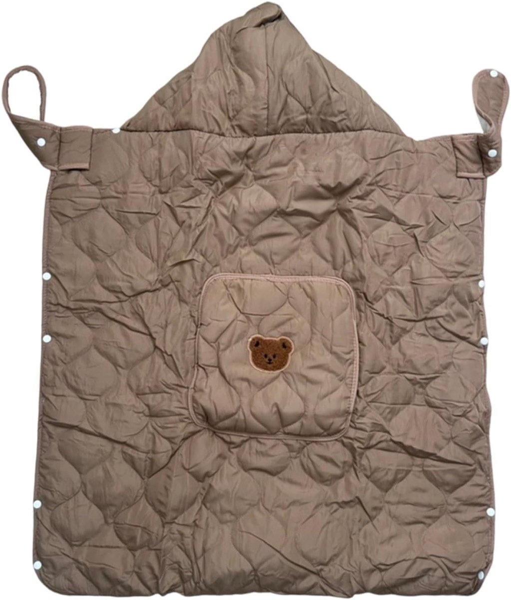 Baby Draagzakhoes - Babyhoes Draagzak - Bescherming Baby - Waterdicht Katoen - 80x85cm - Koffie