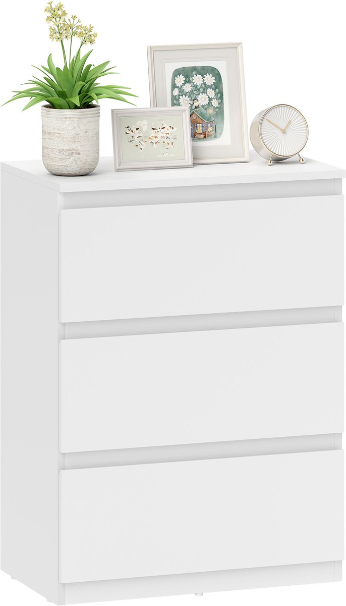 HOMCOM Ladekast-Spaanplaat-55L x 34B x 75H cm-Wit