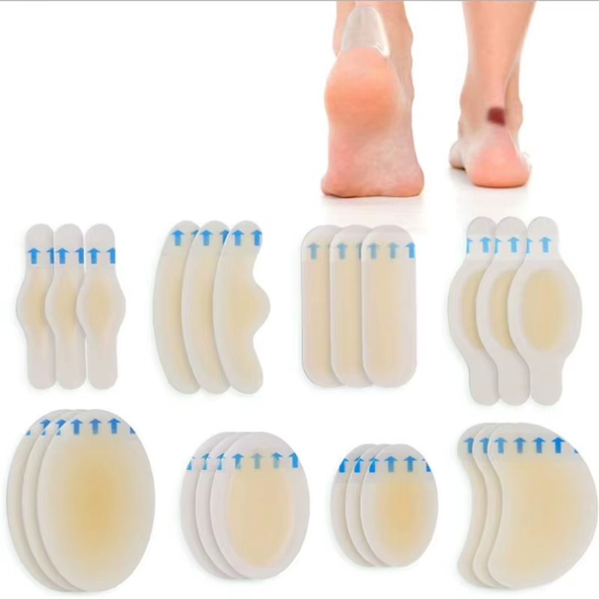 10 Stuks Gel Hielpads – Zachte Schoenstickers en Hielbeschermers tegen Blaren, Eelt, Likdoorns, Wrijving en Druk