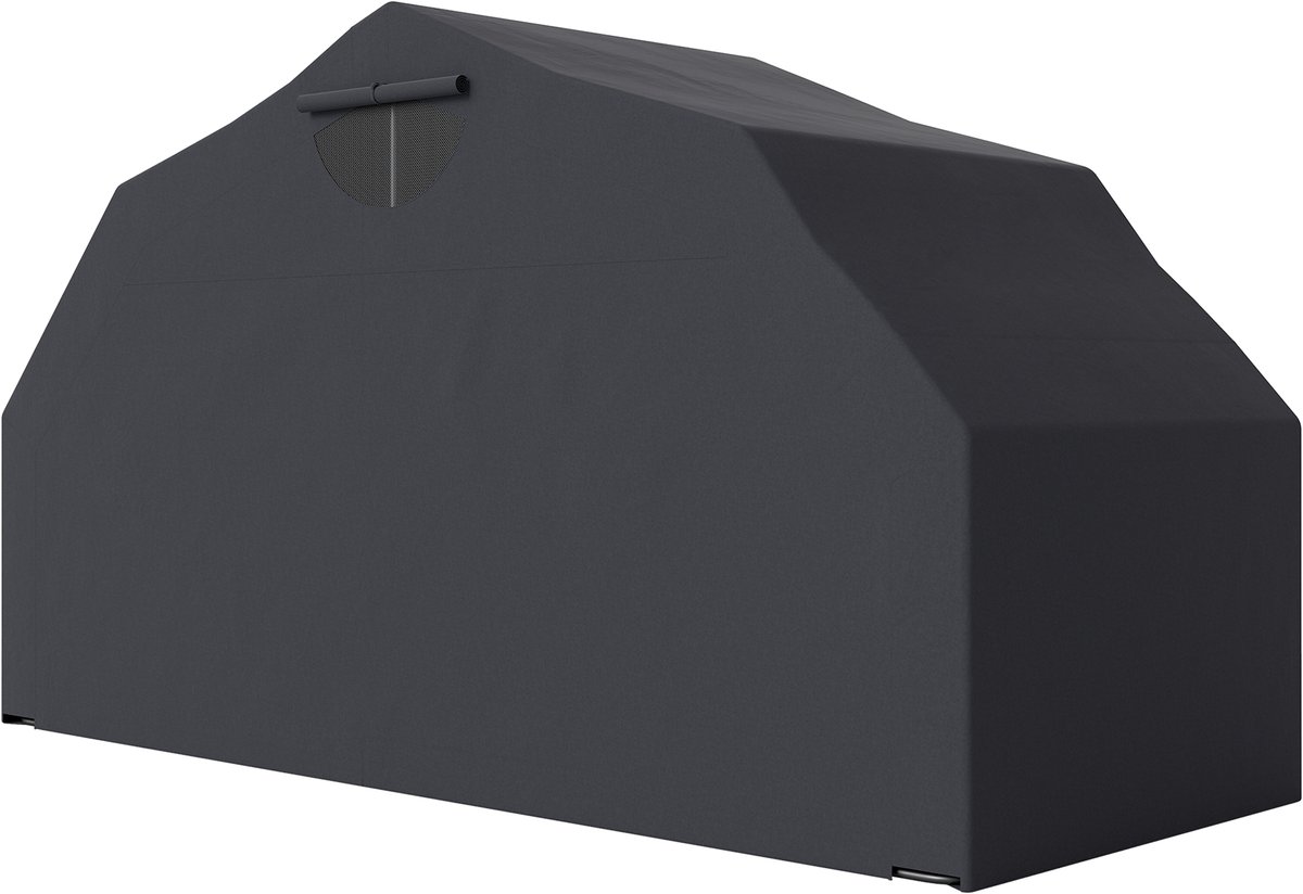Motorhoes - opvouwbaar - voor buiten - waterdicht - winterbestendig - XXL 345 cm x 135 cm x 191 cm - zwart – foto 3