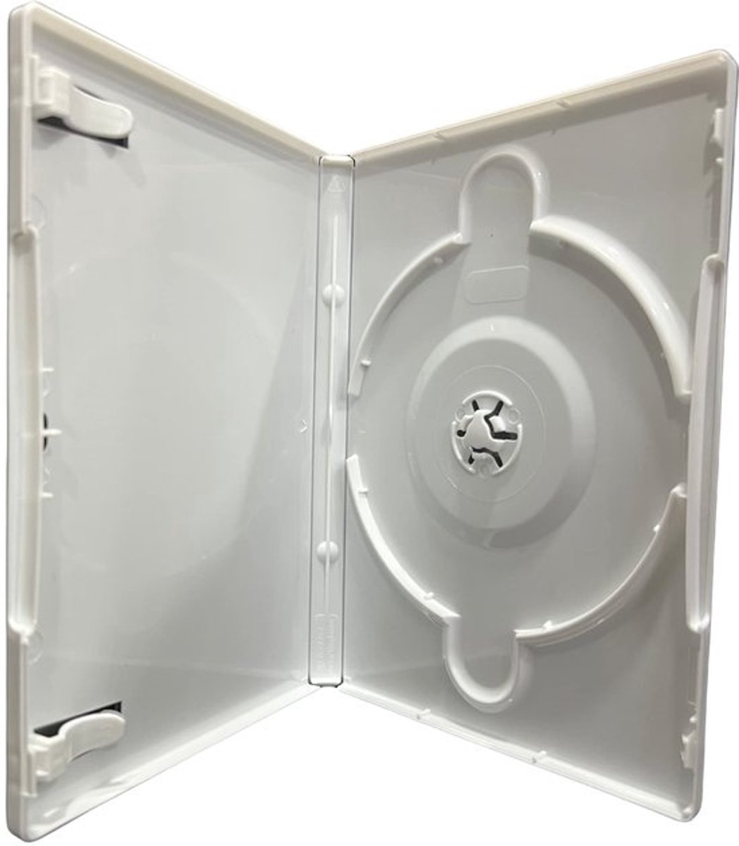 Hoesje DVD - 50 x Enkele Witte Hoesjes - Slagvast Polypropyleen - Hoogwaardige Bescherming - Geschikt voor Boekje tot 3mm - Octrooi Vergrendelschijf - Dvd-hoes