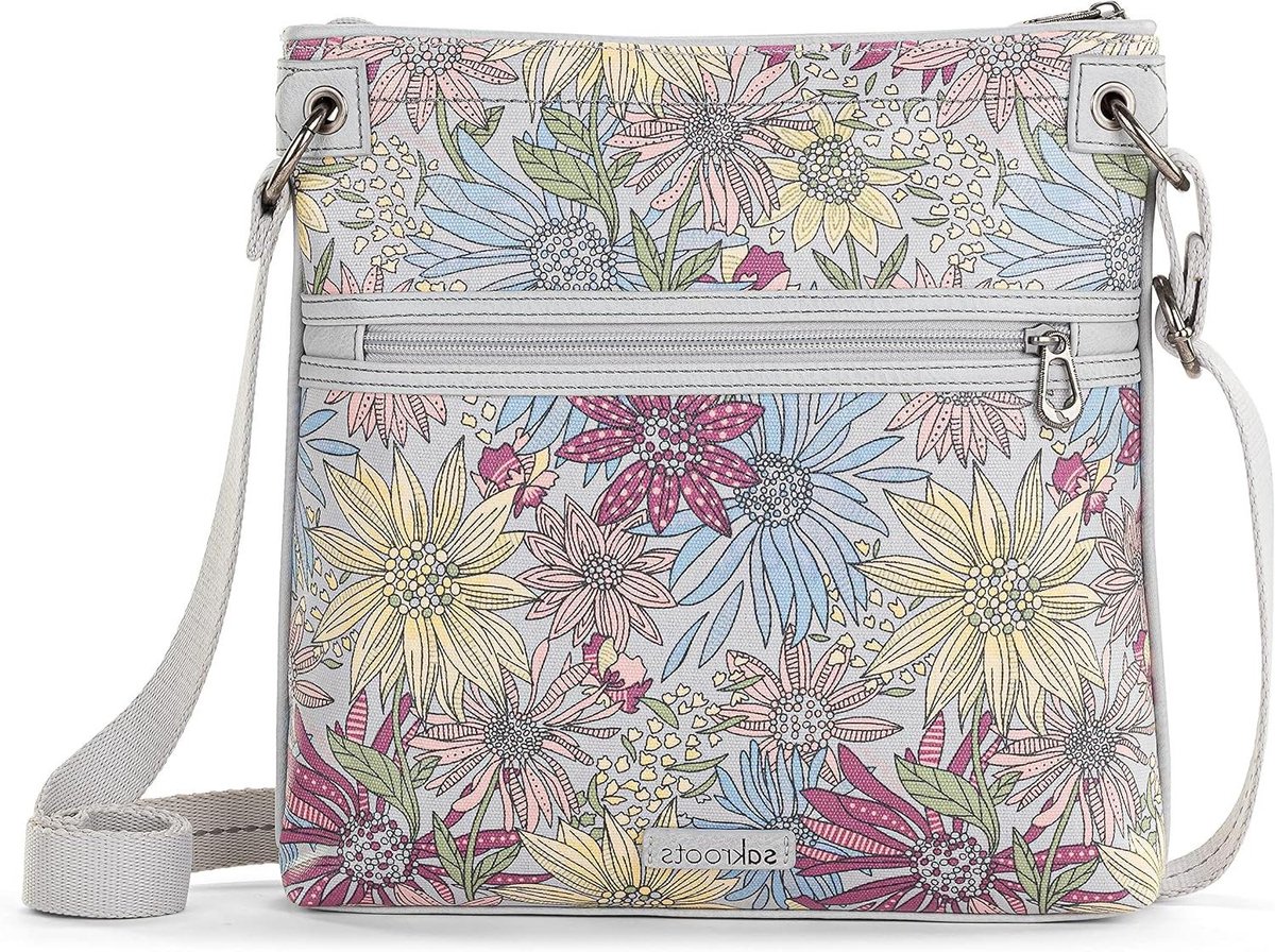 Dames Crossbody Tas - Schoudertas Plat Tasje - Onderweg Gebruik - Verstelbare Band - 27.94 x 1.91 x 27.31 cm