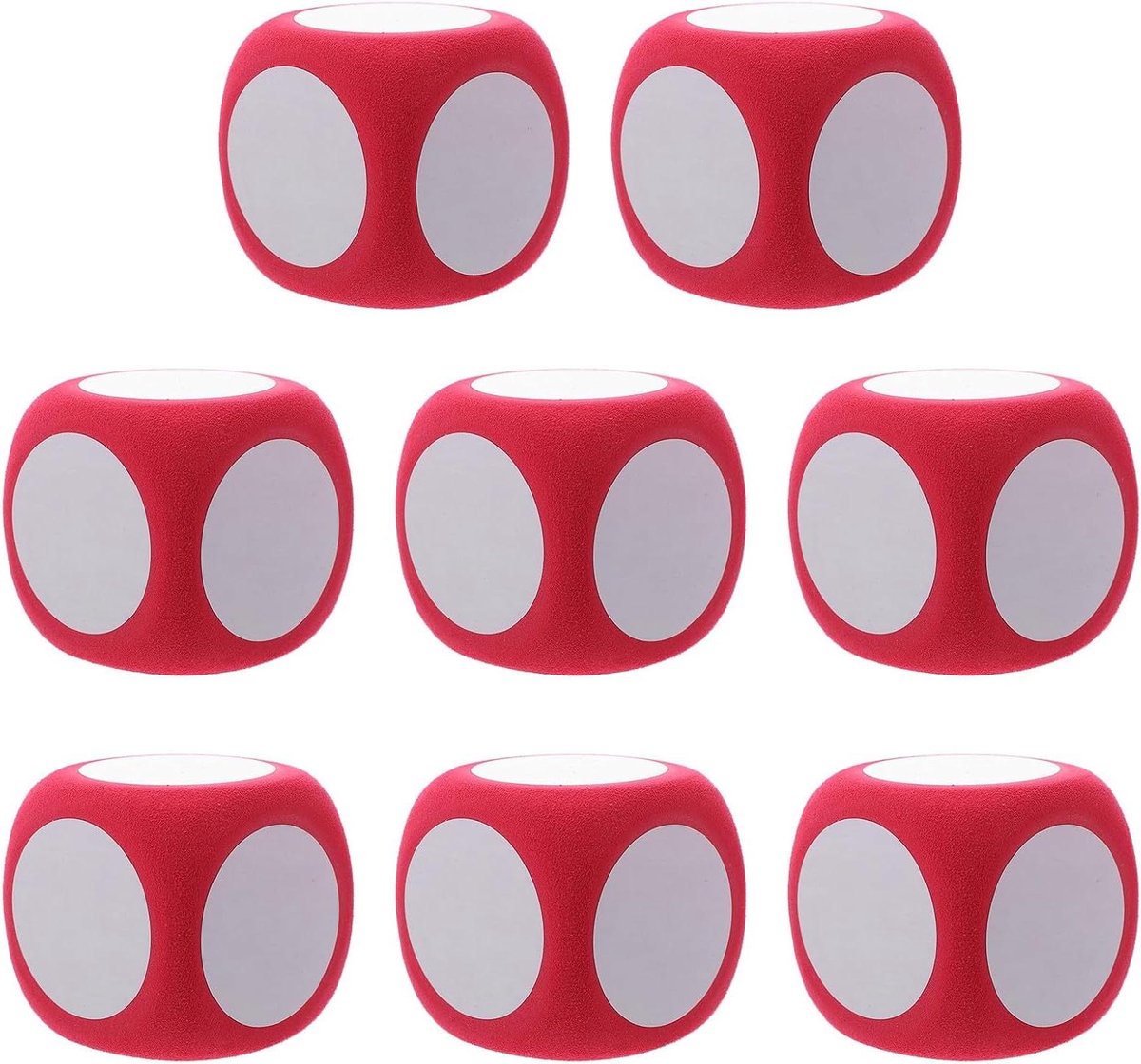 Schuim Dobbelstenen - Uitwisbare Kubussen - Educatief Gebruik - Droog Uitwisbaar Oppervlak - 6x6x6 cm - Rood