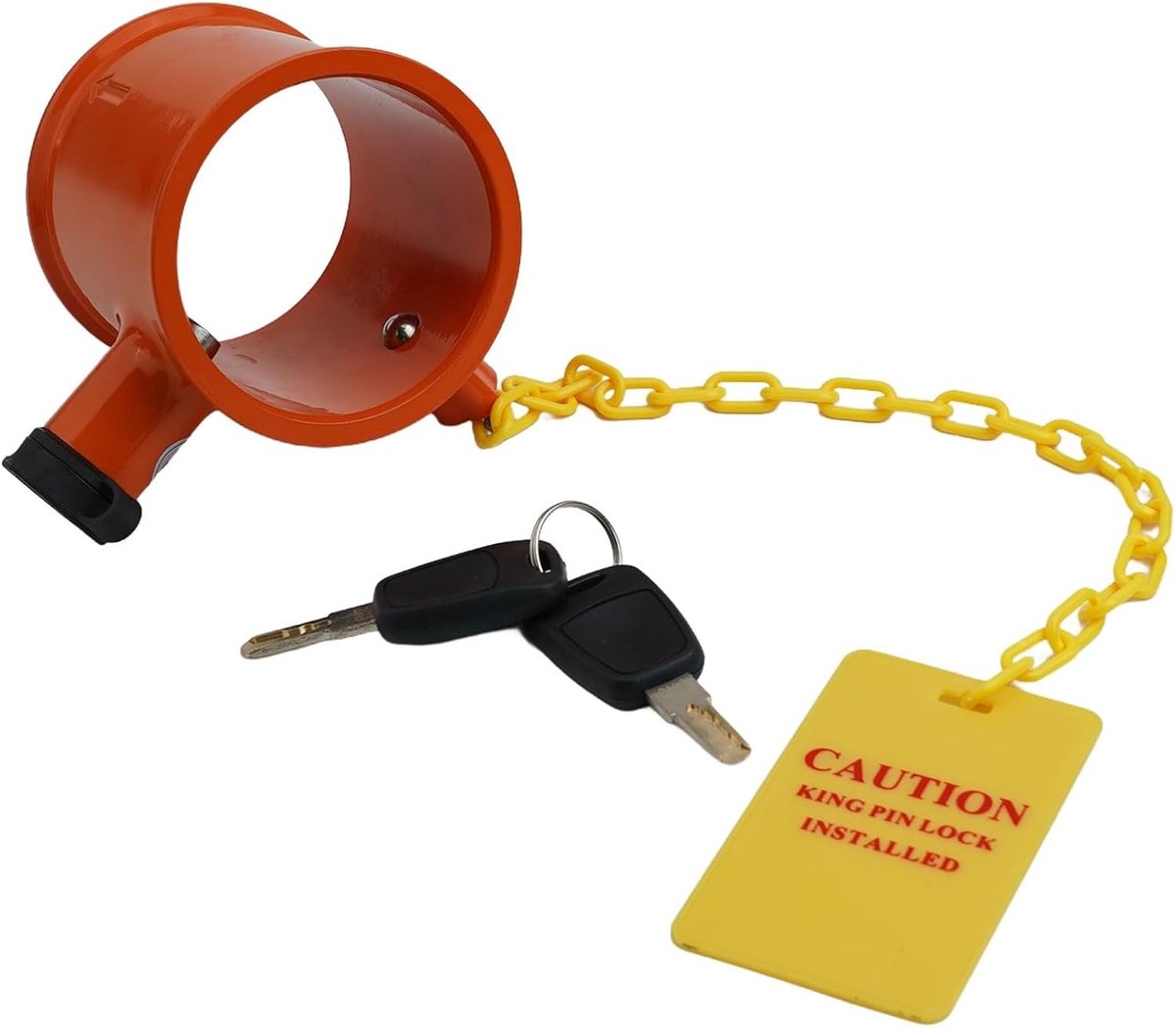 King Pin Lock - Aanhanger Slot - Voertuig Beveiligen - Visuele Diefstalafschrikking - 7.4 cm Binnendiameter - Oranje — cadeau in Cadeau-ideeën - foto 5