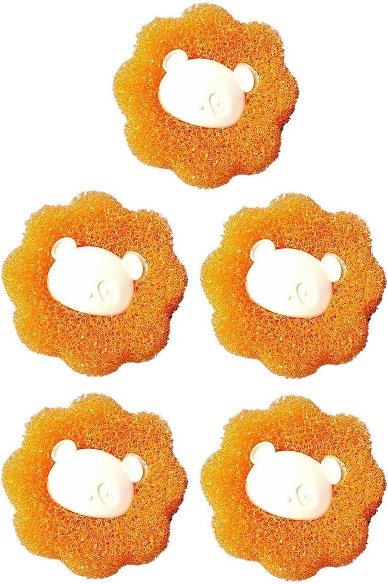 Hondenharenverwijderaar Was - Wasbal Haarvanger - Kleding Reinigen - Herbruikbare Set - 5 stuks - Diverse