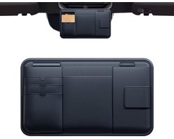 Zonnebrilhouder Auto - Brilhouder Vizier - Veilig Opbergen - Elastische Band - 27.5 x 16.5 cm - Zwart