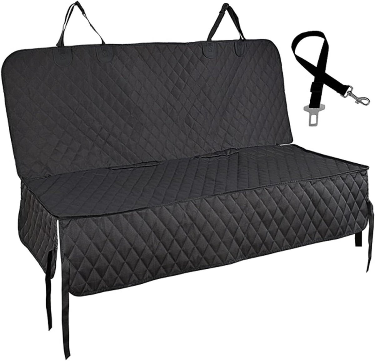 Autostoelhoes Hond - Hondenhoes Auto - Huisdier Vervoer - Waterdicht Antislip - 143x128 cm - Zwart