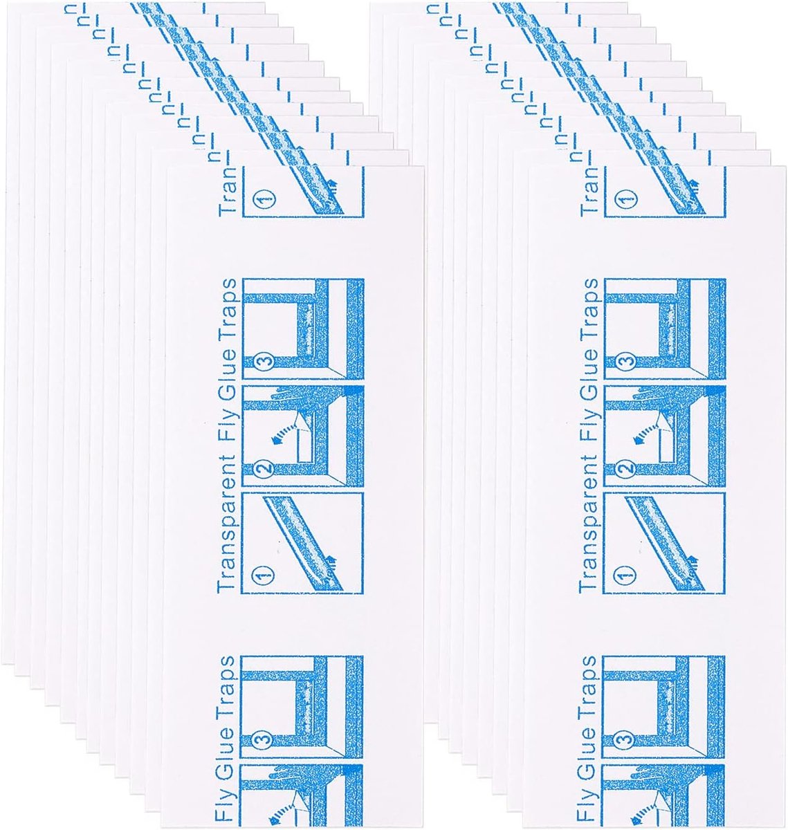 24st Raamvliegenvallen voor Binnen, Vliegenpapier Plakstrips Vliegenstrips Papier voor Buiten Binnenshuis Thuis school voor Restaurant Kantine