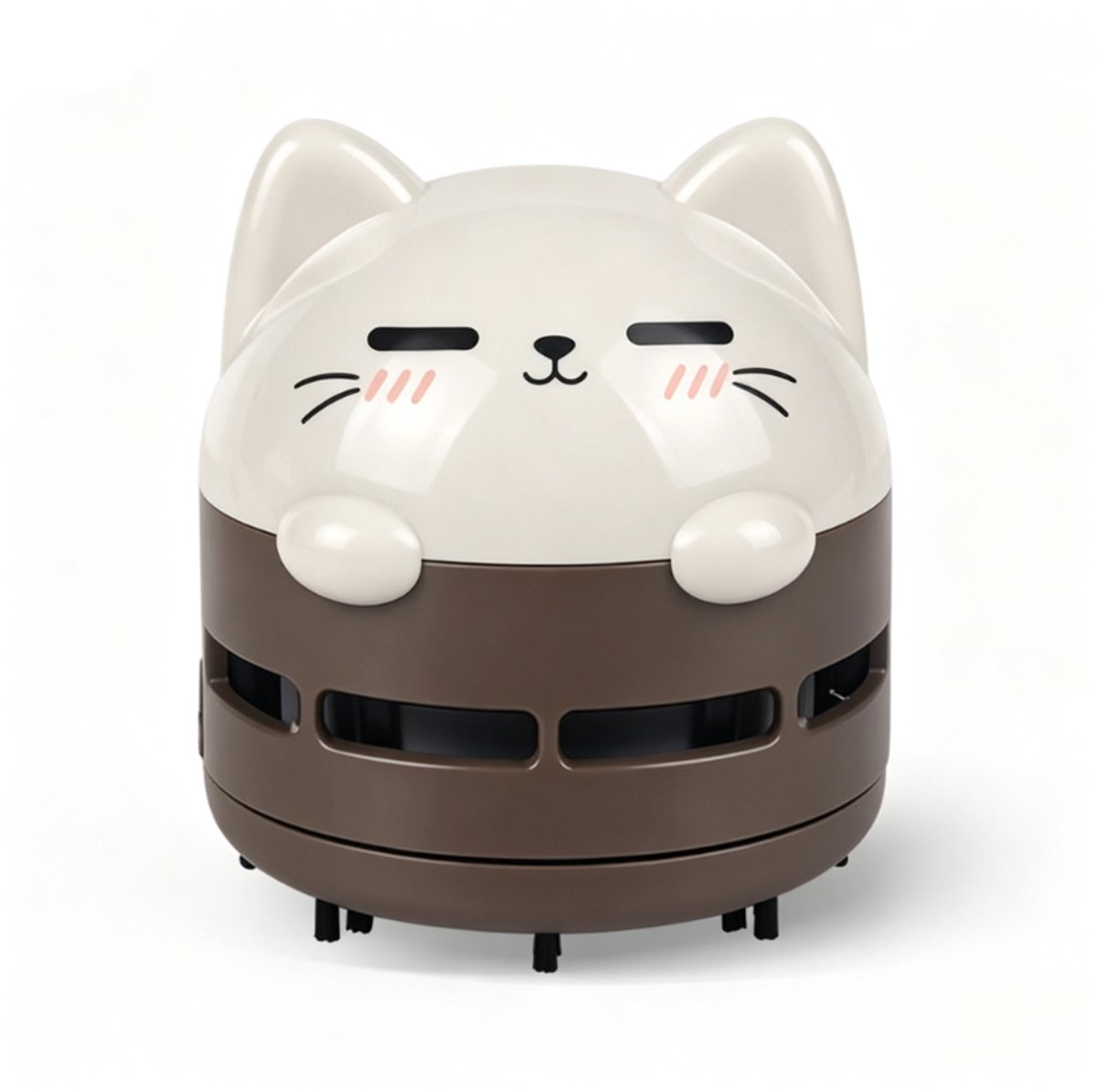 Mini Tafelstofzuiger met USB‑voeding, Draagbare Bureaustofzuiger voor Kantoor, Thuis, Computertoetsenborden en Klaslokalen (Bruin)
