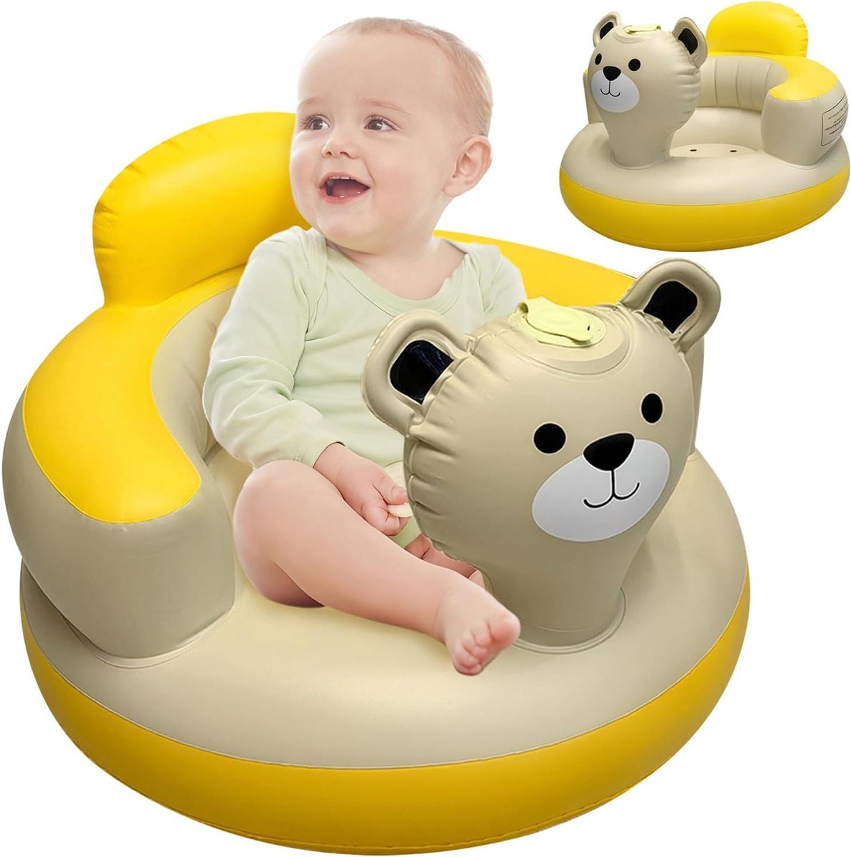 Opblaasbare Baby Stoel - Baby Sofa Badje - Baby Zelfstandig Zitten - Ingebouwde Pomp