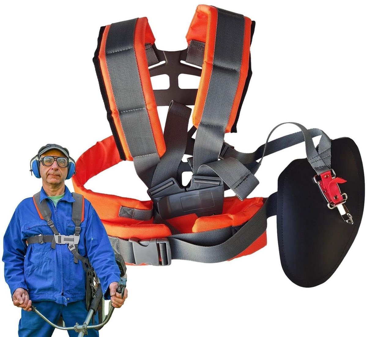 Trimmer Harnas - Draagstel Bosmaaier - Tuinonderhoud - Ergonomische Gewichtverdeling - 42 x 32 x 9 cm - Niet gespecificeerd
