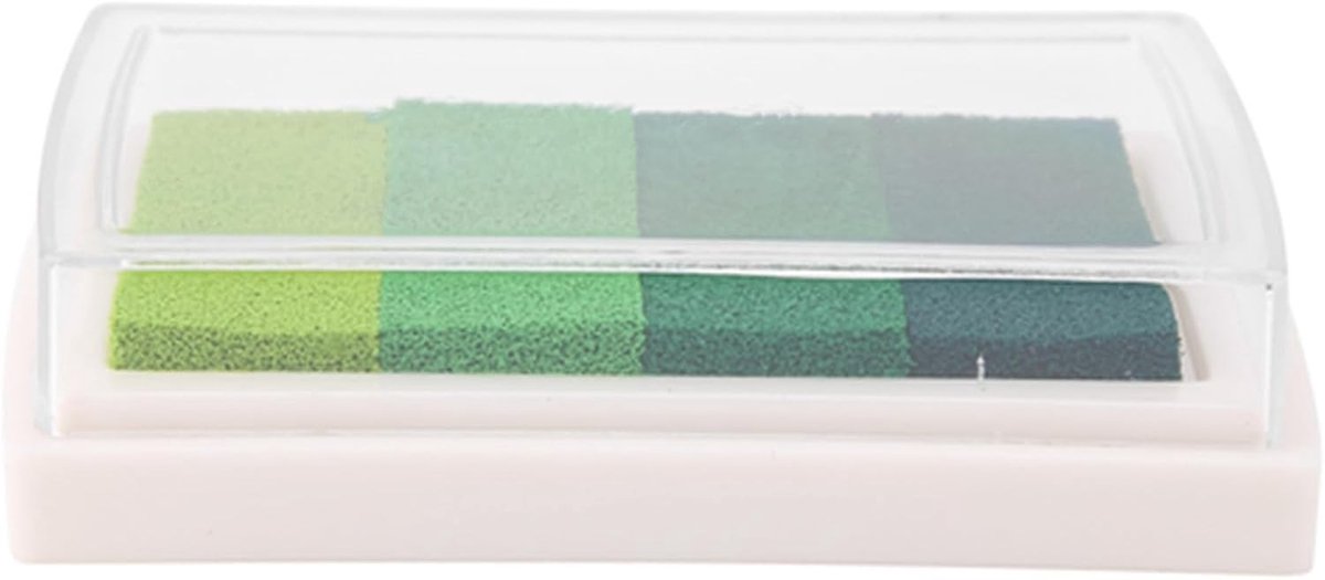 Stabiele Opbergtas voor Inktkussens: Eenvoudig Waterige Inkt voor Album Cuts, Rubber Stempels en Kaarten voor Felicitaties en Liefdesbrieven (Groene Gradient)