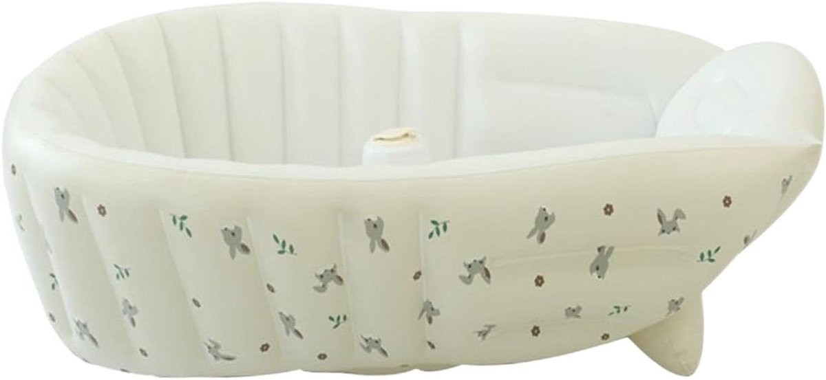 Babybadje Opblaasbaar - Draagbare Kuip - Veilig Baden - Huidvriendelijk Materiaal - 90 x 55 cm - Konijnkop Design