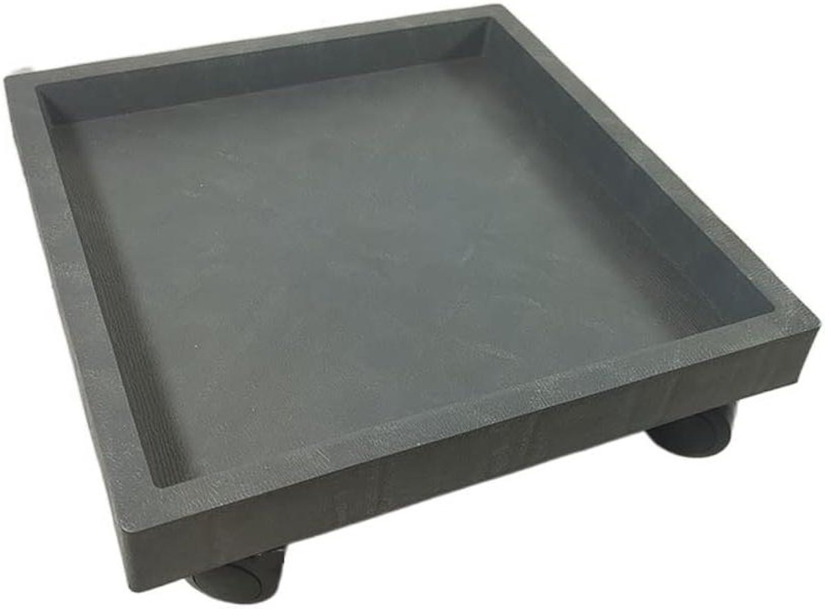 Plantenwagen - Bloempotonderzetter - Planten Verplaatsen - Met Zwenkwielen - 29 cm - Zwart