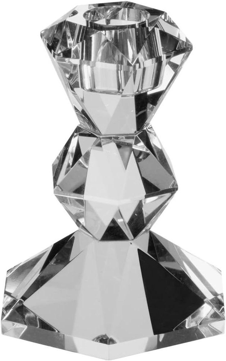 Kandelaar Set - Kaarshouders Kristal - Sfeer Creëren - Gefacetteerd Ontwerp - 11 cm - Helder