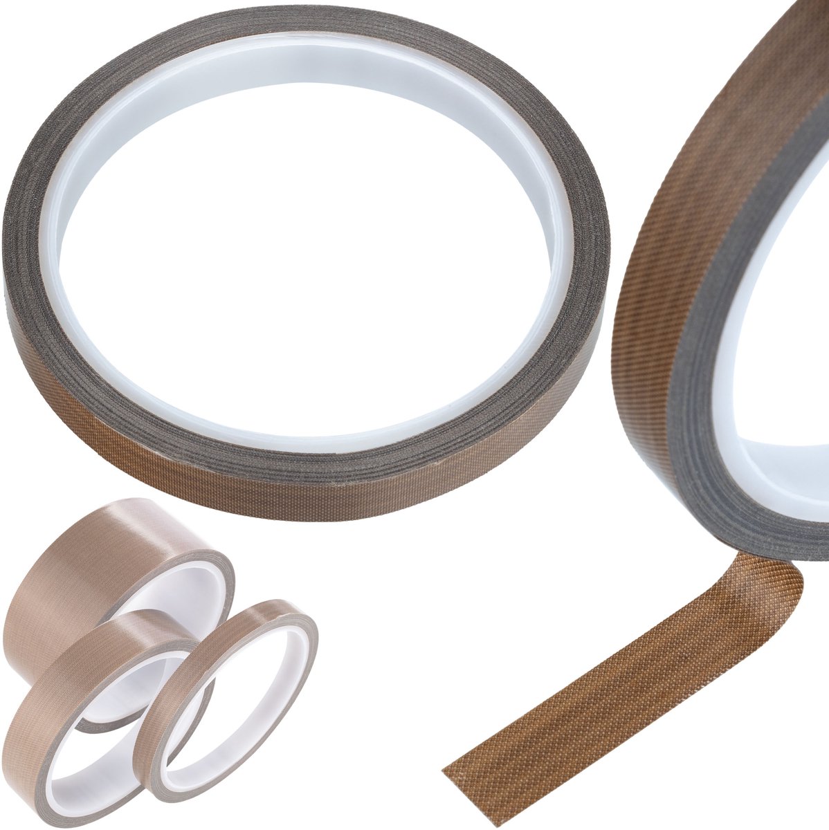 Rosfix PTFE Tape Teflonband 0,18mm - Glasvezelbasis Hittebestendig - 20mm X 10m