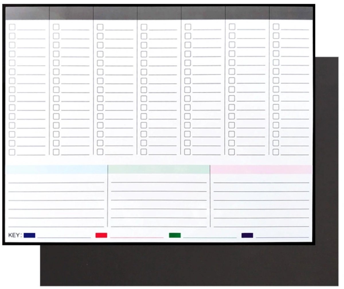 Magnetisch Whiteboard – Weekplanner – 43x33 cm – Voor Koelkast – Uitwisbaar – Met Stiften & Gum — cadeau in Kalenders & Planners - foto 5