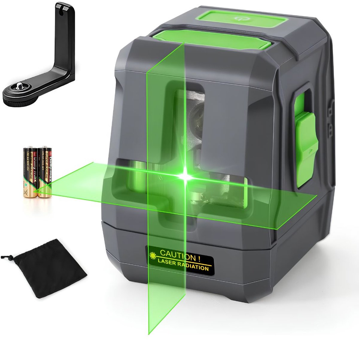 SP® Kruislijnlaser - Kruislijnlaser met Statief - Zelfnivellerend - Grijs - 9cm x 8cm x 1cm