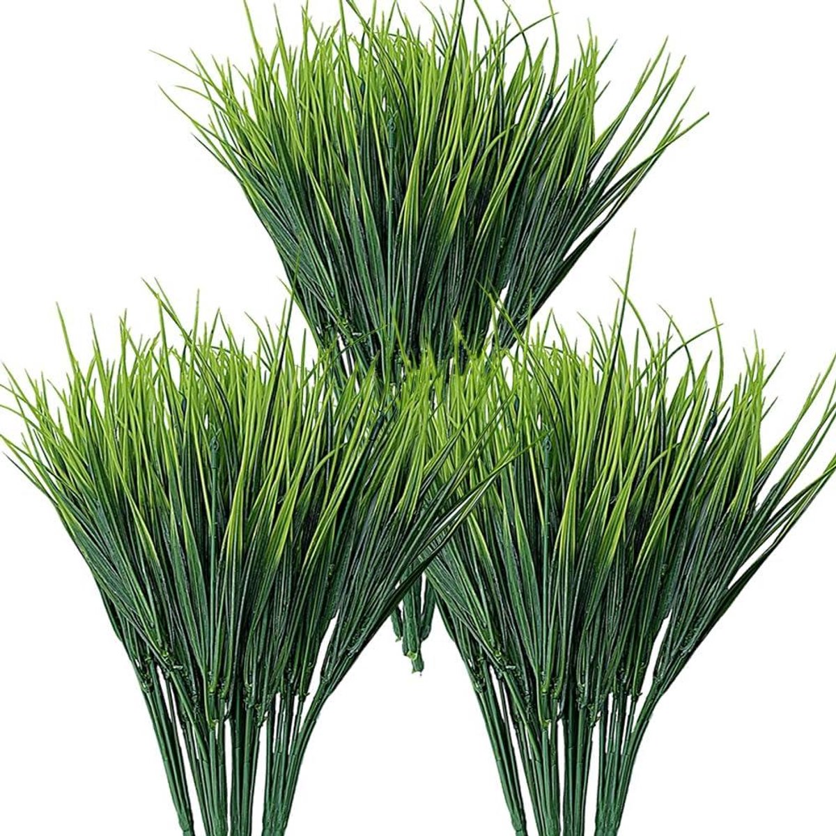 Kunstplanten Gras - Nep Struiken - Buiten Decoratie - UV Bestendig Plastic - 15 Bundels - Groen