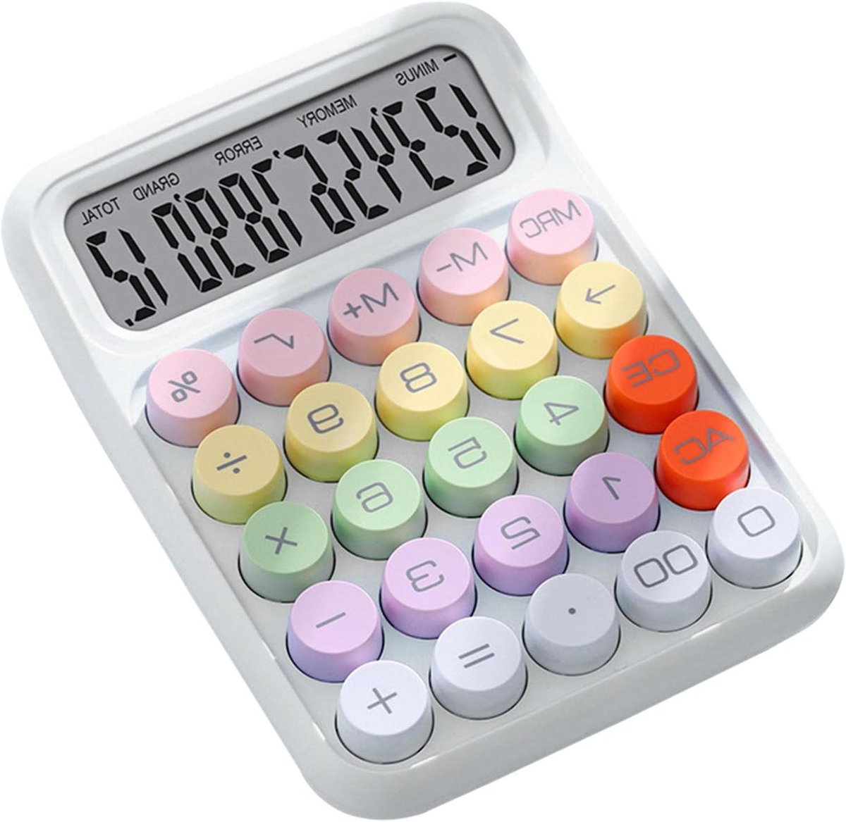 Rekenmachine Toetsenbord - Desktop Calculator - Efficiënt Rekenwerk - Mechanisch Toetsenbord - 18 x 12 x 3 cm - Wit