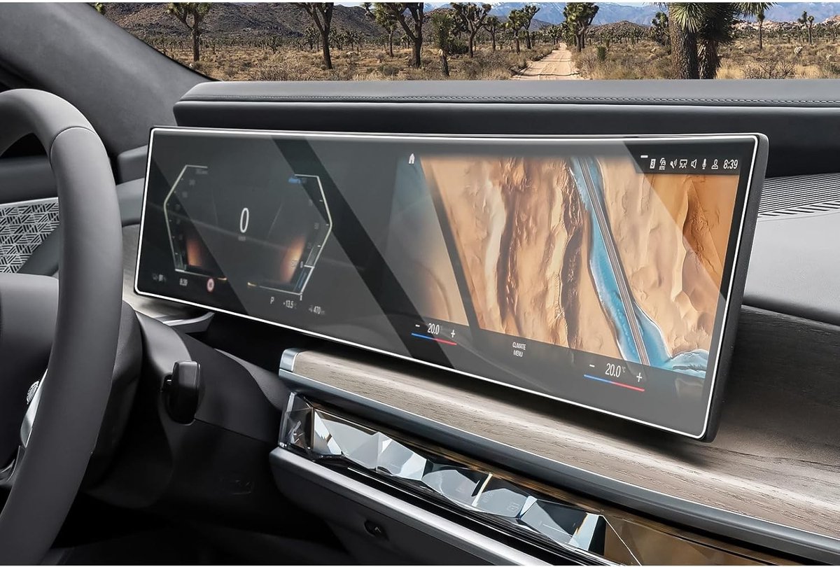 Navigatiescherm Bescherming voor BMW X5 G05, X6 G06, X7 XM, i3, i4, i5, i7, iX (2022-2024) - 9H Krasbestendig, 12.3 Inch GPS Schermfolie voor Auto