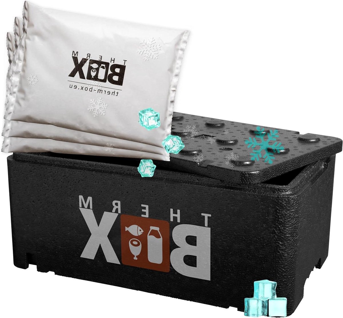 Isolatiebox - Koelbox Transportbox - Voedsel Koel Houden - Voedselveilig Materiaal - 20 Liter - Zwart