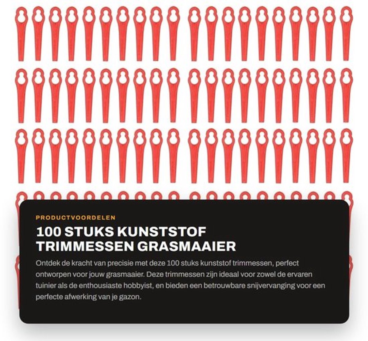 Trimmessen 100 Stuks - Kunststof - Waterdicht - Nauwkeurig Trimmen - Lichtgewicht - Duurzaam en Slijtvast - Maaimes