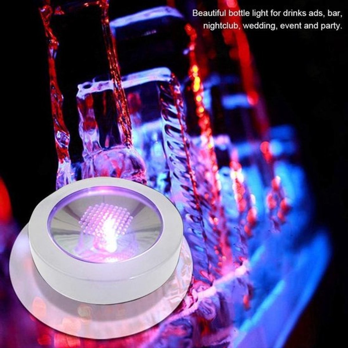 Onderzetters LED Verlichting - Onderzetters voor Glazen - Onderzetters voor Flessen - Ronde Onderzetters - Oplichtende Onderzetters - Flash Cup Mat - Onderzetter