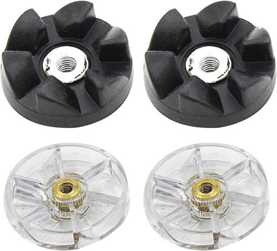 Vervangende Blender Tandwielen - Blender Onderdelen - Blender Repareren - Voedselveilig Plastic - 4 Stuks - Transparant en Zwart — afbeelding 3