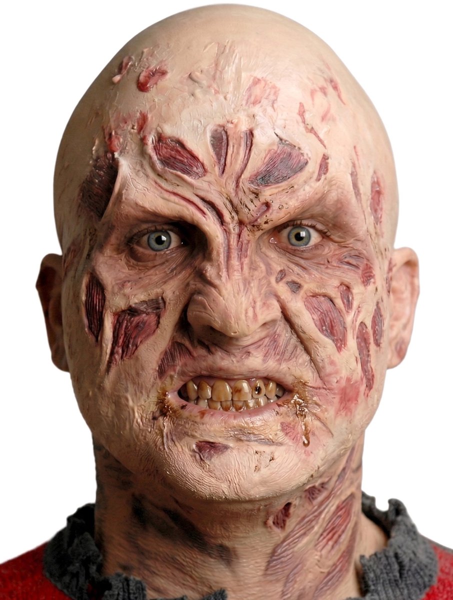 Nightmare Latex Masker Om Aan Te Plakken - Halloween Monster