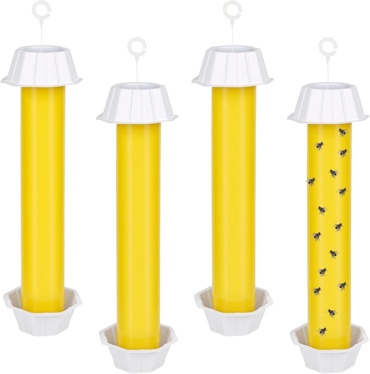 Effectieve vliegenval voor binnen en buiten, grote fruitvliegenval voor staand en hangend gebruik, met kleefstrips en insectenbestrijding