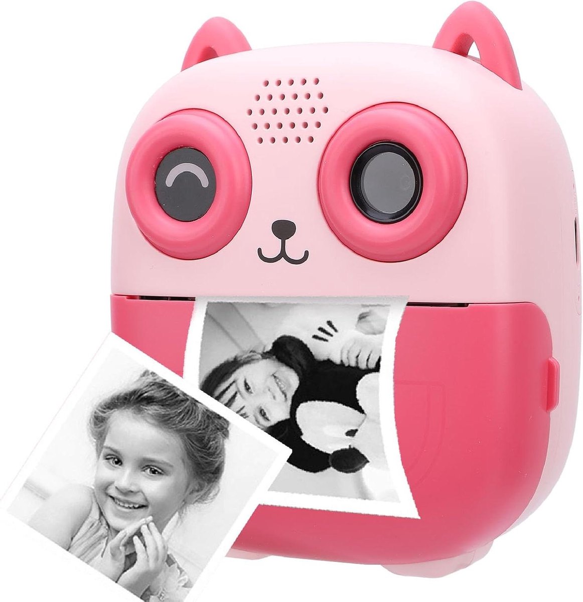 Kinder Camera - Direct Print Camera - Foto's Maken - Dubbele Lens - 48MP - Roze