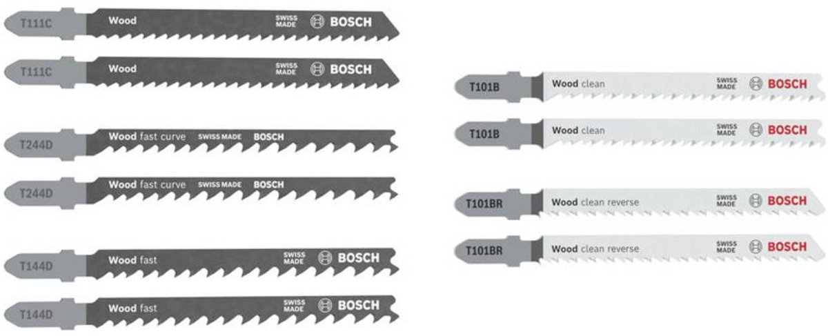 Bosch Accessories 2607012069 Decoupeerzaagblad set Wood Basic, 10-delig 1 stuk(s)