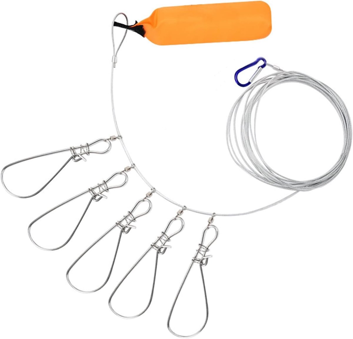Unisex Vissers Stringer met 5 Gespen - Vis Houder en Vissersaccessoires voor Efficiënte Vistransport en Opslag