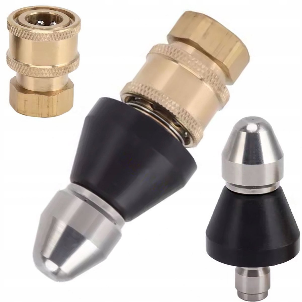 Rosfix JetClear Fix 7X - Spuitmond Niet-Draaiend - 1/4" G1/4, 7 Openingen (6 Achter, 1 voor)
