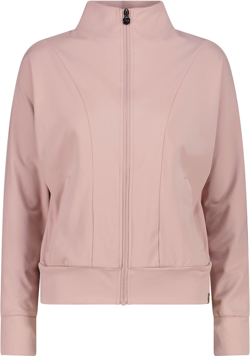Dames sweatshirts met halve rits en hoge kraag CMP Romantische Roos