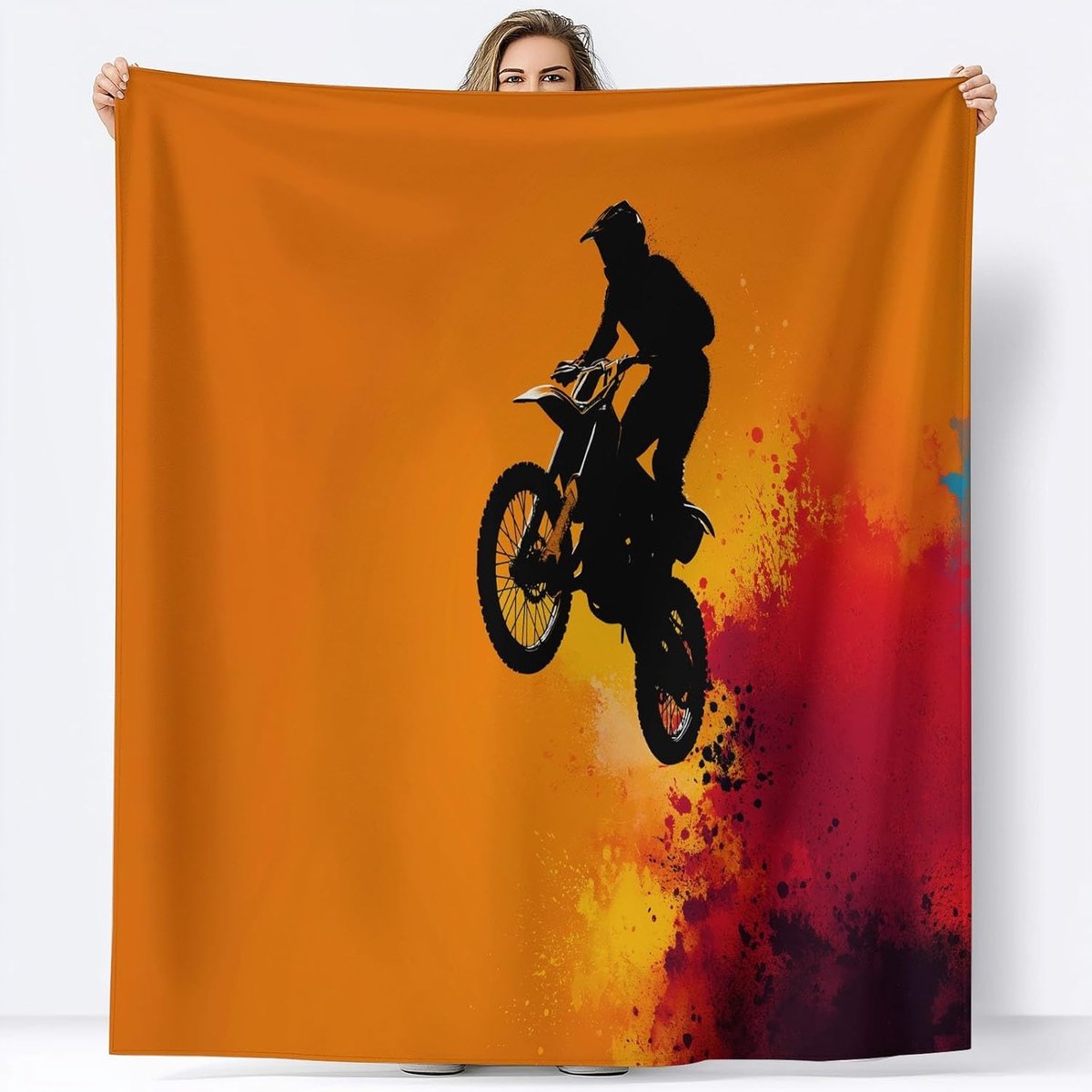 Fleece Deken - Zachte Plaid - Koude Avonden - Microvezel Kwaliteit - 180x220cm - Oranje — cadeau in Wonen & Interieur - foto 5