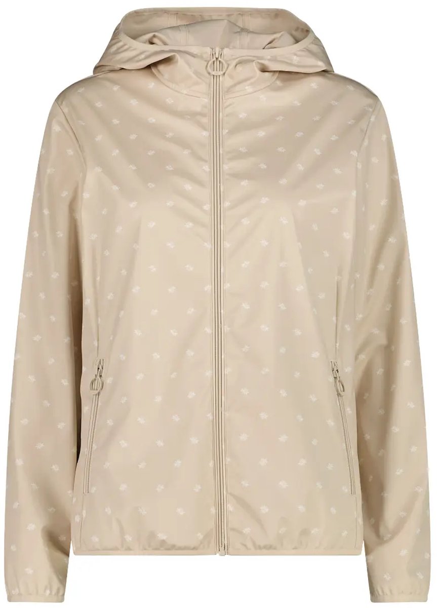 Vrouwelijke geprinte softshell waterdichte jas CMP Creme