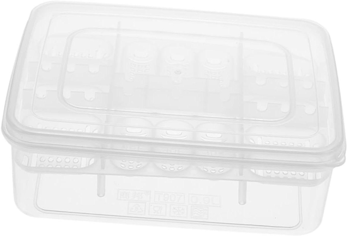 Reptielen Broedbak - Hatching Box Incubator - Kruipende Dieren Kweken - 16 Vakken Ontwerp - 16.7x12.2x6 cm - Wit
