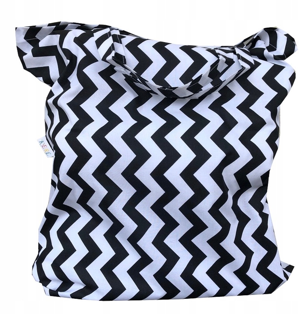 Kinderdagverblijf Linnen Tas 50x60cm - Zwart Zigzag Patroon