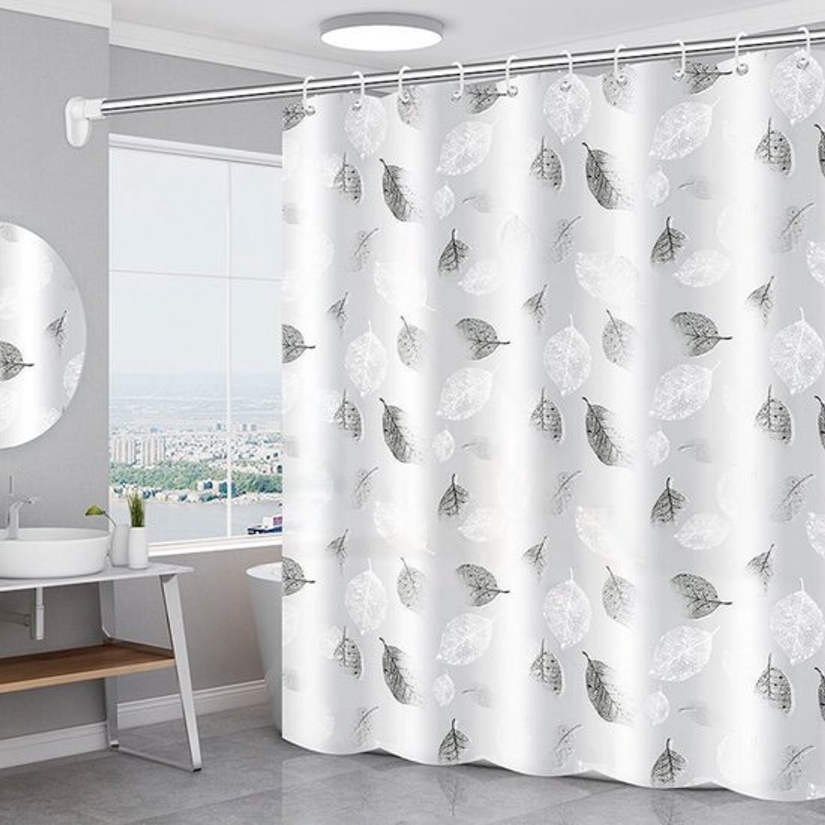 Douchegordijn Waterdicht 180x200cm - Antischimmel - Sneldrogend - Kreukvrij - Vuilafstotend - Privacybescherming - Badkamer Gordijn