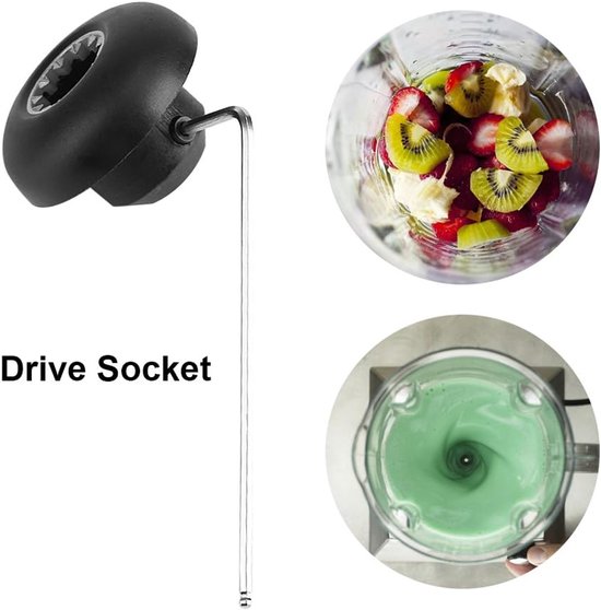 Vervangende Aandrijfas - Reserveonderdeel Mixer - Keukenapparatuur Reparatie - Inclusief Sleutel - 3.8 x 2.5 cm - Zwart — afbeelding 5