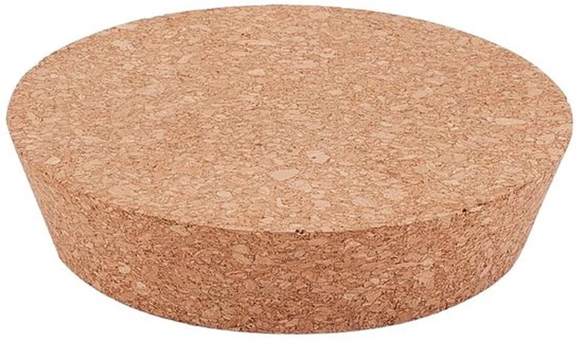 Kurk Wijnstopper Taps Toelopend - Platte Ronde Kurkstop - Flessenstop Hout - Diameter 111 mm - Dikte 30 mm - Hoogwaardige Kurk - Flesstopper
