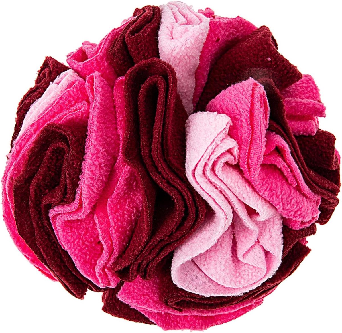 Hond Snuffelbal - Honden Speelgoed - Voedsel Verrijking - Slowfeeder Ontwerp - 1 stuk - Rosy Polar Fleece