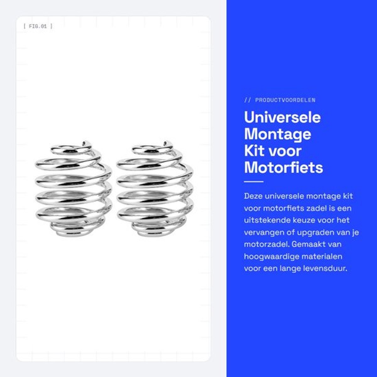 Zadel Universele Accessoires - RVS Montage Kit - Lente Hardware - Motorfiets Zadel - Duurzaam Design