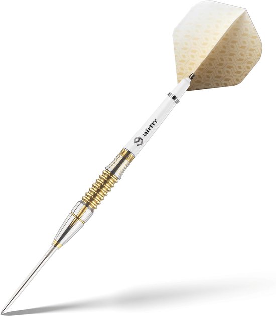 Caliburn Spelers Darts - Stalen Tip Dartset - Precisie Werpen - 90% Tungsten Vat - 23 g - Goud — afbeelding 3