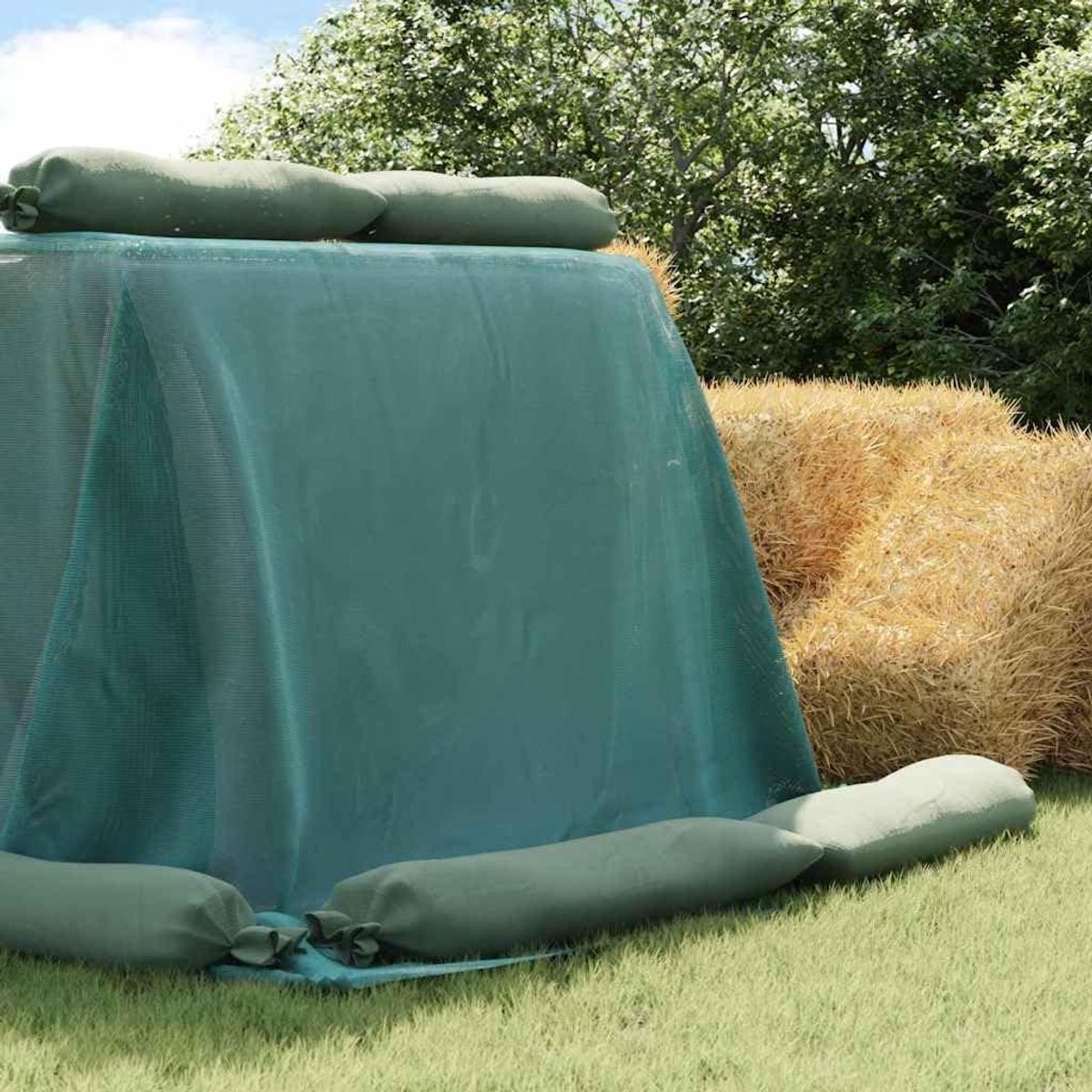 Beschermend Zeil - Afdekzeil Tuinmeubelen - Tuinmeubelen Beschermen - UV-bestendig HDPE - 8 x 5 m - Groen