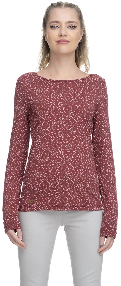 Dames-T-shirt met lange mouwen Ragwear Wenda Terracotta