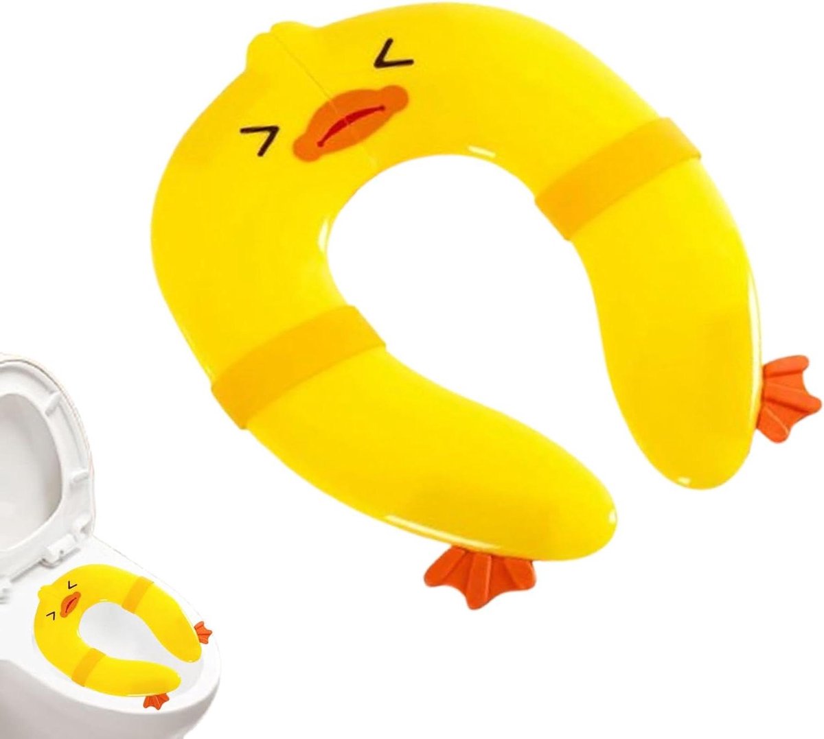 Draagbaar Toilet - Reis Potty - Kinderen Zindelijk Maken - Opvouwbaar Ontwerp - 27 x 36.3 cm - Geel